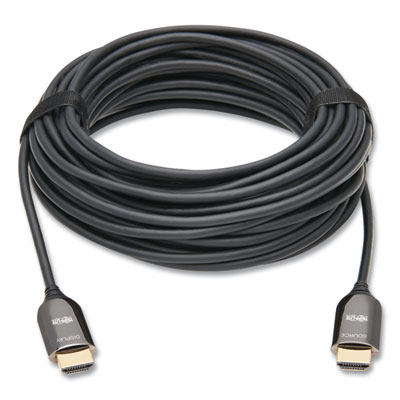 Tripp Lite HDMI Plenum-Rated Active Fiber Optic Cable, 32.8 ft, Black, Ships in 7-10 Business Days (P568F10M8K6)