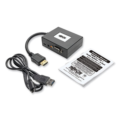 Tripp Lite HDMI to VGA + Audio Adapter Converter Splitter, 6", Black, Ships in 7-10 Business Days (P13106N2VAU)