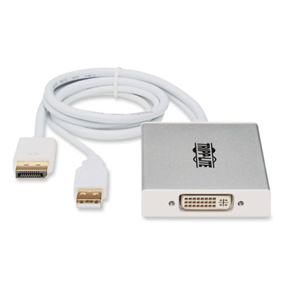Tripp Lite DisplayPort to DVI Converter Adapter, 6", Silver, Ships in 7-10 Business Days (TRPP13406NDVIDL)