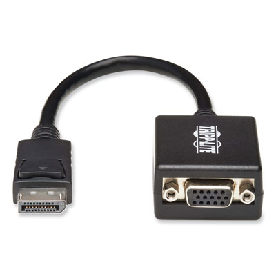 Tripp Lite DisplayPort to VGA Cable, 6", Black, 50/Pack, Ships in 7-10 Business Days (TRPP13406NVGABP)