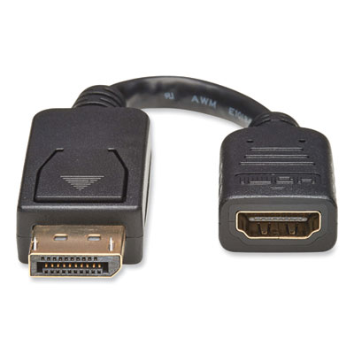 Tripp Lite DisplayPort to HDMI Adapter Cable, 6", Black, 50/Pack, Ships in 7-10 Business Days (TRPP136000BP)