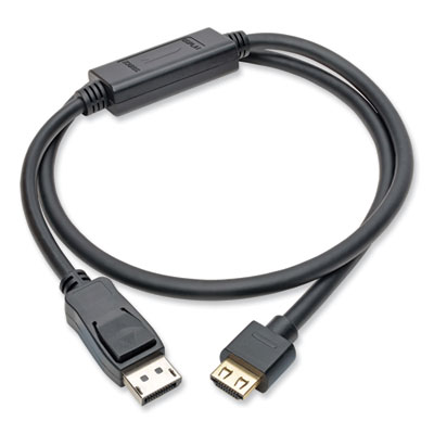 Tripp Lite DisplayPort 1.4 to HDMI Active Adapter Cable, 3 ft, Black, Ships in 7-10 Business Days (TRPP582003HDV4A)