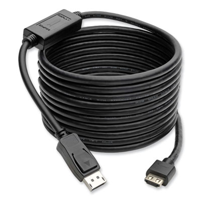 Tripp Lite DisplayPort 1.4 to HDMI Active Adapter Cable, 20 ft, Black, Ships in 7-10 Business Days (P582020HDV4A)