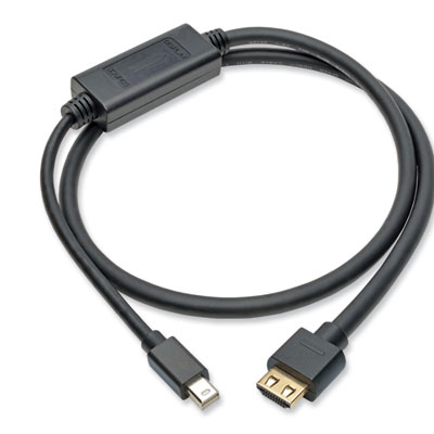 Tripp Lite Mini DisplayPort 1.4 to HDMI Active Adapter Cable, 3 ft, Black, Ships in 7-10 Business Days (P586003HDV4A)