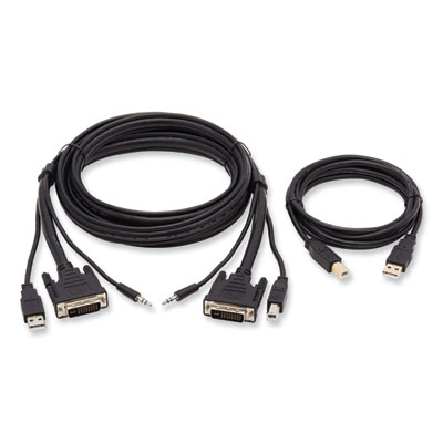 Tripp Lite DVI KVM Cable Kit, 6 ft, Black, Ships in 7-10 Business Days (TRPP784006U)