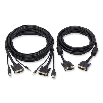 Tripp Lite Dual DVI KVM Cable Kit, 10 ft, Black, Ships in 7-10 Business Days (TRPP784010DV)
