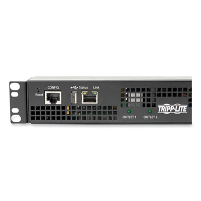 Tripp Lite Two-Outlet 1.4 kW 120V Single-Phase Switched Mini PDU, 6 ft Cord, Black, Ships in 7-10 Business Days (PDU15NETLX)