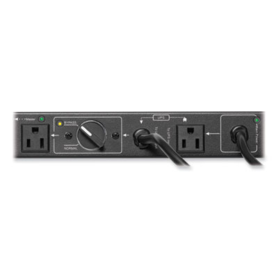 Tripp Lite Six-Outlet 100-125V 12A Single-Phase Hot-Swap PDU with Manual Bypass, 10 ft Cord, Black, Ships in 7-10 Business Days (PDUB151U)