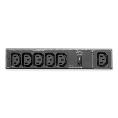 Tripp Lite Six-Outlet 200-250V 10A Single-Phase Hot-Swap PDU with Manual Bypass, 6 ft Cord, Black, Ships in 7-10 Business Days (PDUBHV101U)