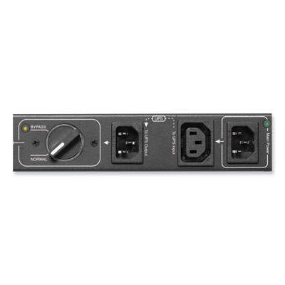 Tripp Lite Six-Outlet 200-250V 10A Single-Phase Hot-Swap PDU with Manual Bypass, 6 ft Cord, Black, Ships in 7-10 Business Days (PDUBHV101U)