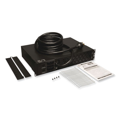 Tripp Lite 18-Outlet 5.5kW Single-Phase Local Metered PDU with 12 ft Cord, Black, Ships in 7-10 Business Days (PDUMH30HV)
