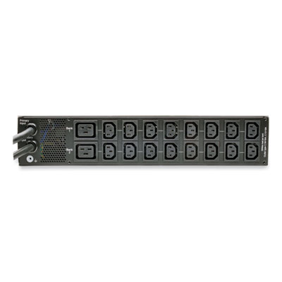 Tripp Lite 18-Outlet 7.7kW Single-Phase 200-240V Local Metered Automatic Transfer Switch PDU, 10 ft Cord, Black, Ships in 7-10 Bus Days (PDUMH32HVAT)