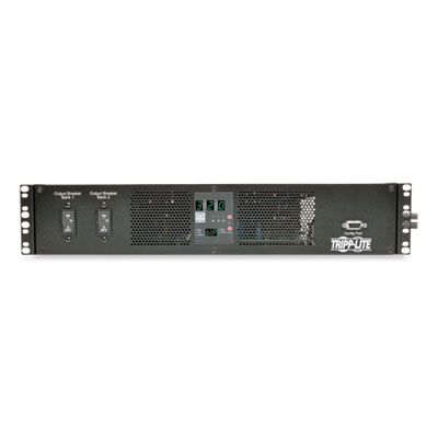 Tripp Lite 18-Outlet 7.7kW Single-Phase 200-240V Local Metered Automatic Transfer Switch PDU, 10 ft Cord, Black, Ships in 7-10 Bus Days (PDUMH32HVAT)