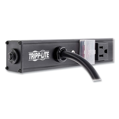 Tripp Lite Eight-Outlet 1,800W Vertical Power Strip, 15 ft Cord, Black, Ships in 7-10 Business Days (PS2408B)