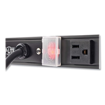 Tripp Lite Eight-Outlet 1,800W Vertical Power Strip, 15 ft Cord, Black, Ships in 7-10 Business Days (PS2408B)