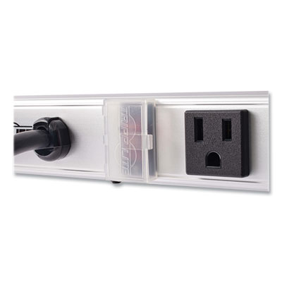 Tripp Lite Eight-Outlet 1,800W Right-Angle Outlet Vertical Power Strip, 15 ft Cord, Silver, Ships in 7-10 Business Days (PS2408RA)