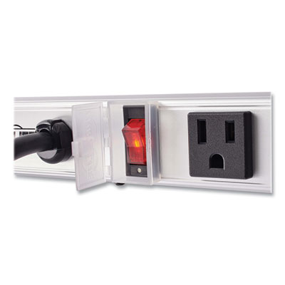 Tripp Lite Eight-Outlet 1,800W Right-Angle Outlet Vertical Power Strip, 15 ft Cord, Silver, Ships in 7-10 Business Days (PS2408RA)