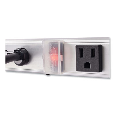 Tripp Lite Eight-Outlet 1,800W Right-Angle Outlet Vertical Power Strip, 15 ft Cord, Silver, Ships in 7-10 Business Days (PS2408RA)