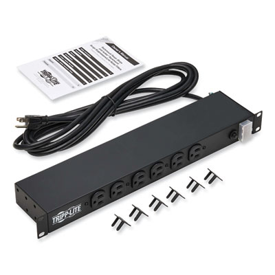 Tripp Lite 12-Outlet 1,800W 1U Rack-Mount Power Strip, 15 ft Cord, Black, Ships in 7-10 Business Days (RS1215)