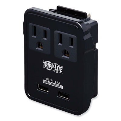 Tripp Lite Safe-IT Two-Outlet Universal Travel Charger, Black , Ships in 7-10 Business Days (SK2UTRAVAM)