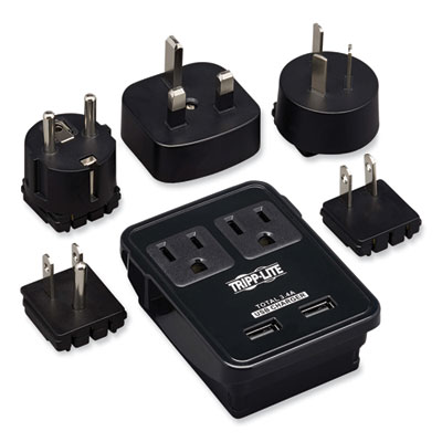 Tripp Lite Safe-IT Two-Outlet Universal Travel Charger, Black , Ships in 7-10 Business Days (SK2UTRAVAM)
