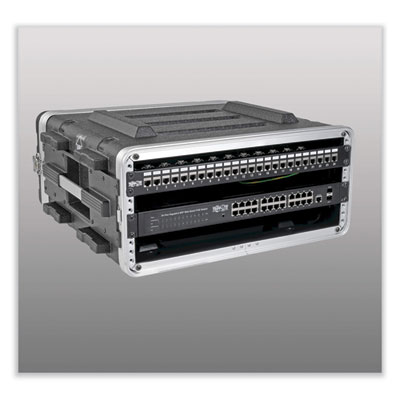 Tripp Lite ABS Server Rack Equipment Shipping Case, 4U, 75 lbs Capacity, Black, Ships in 7-10 Business Days (SRCASE4U)