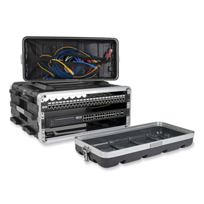 Tripp Lite ABS Server Rack Equipment Shipping Case, 4U, 75 lbs Capacity, Black, Ships in 7-10 Business Days (SRCASE4U)
