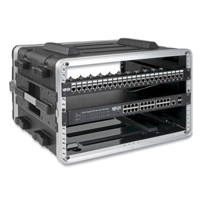 Tripp Lite ABS Server Rack Equipment Shipping Case, 6U, 100 lbs Capacity, Black, Ships in 7-10 Business Days (SRCASE6U)