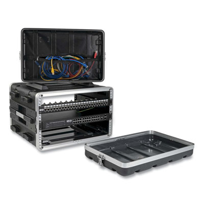 Tripp Lite ABS Server Rack Equipment Shipping Case, 6U, 100 lbs Capacity, Black, Ships in 7-10 Business Days (SRCASE6U)