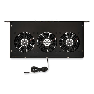 Tripp Lite Blanking Panel with Temperature Sensor and High-Performance Fans, 1U, Black, Ships in 7-10 Business Days (SRFAN1UTEMP)