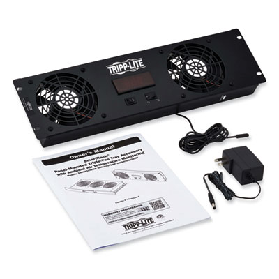 Tripp Lite Digital Temperature Sensor, 2 High-Performance Fans, 3U, Black, Ships in 7-10 Business Days (SRFAN3UTEMP)
