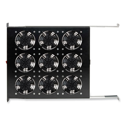 Tripp Lite 9-Fan Tray for 19" Racks, 1U, 864 CFM, Black, Ships in 7-10 Business Days (TRPSRFANTRAY9)