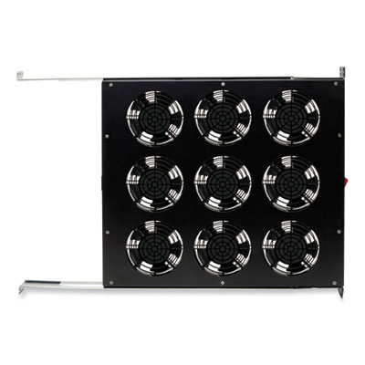 Tripp Lite 9-Fan Tray for 19" Racks, 1U, 864 CFM, Black, Ships in 7-10 Business Days (TRPSRFANTRAY9)