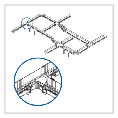 Tripp Lite Toolless Horizontal 90 Degree T-Junction for Fiber Routing System, 5", Yellow, Ships in 7-10 Business Days (SRFC5JUNT)