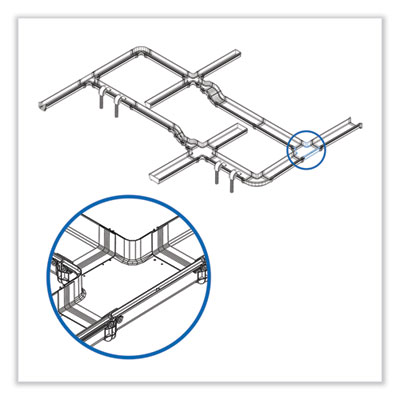 Tripp Lite Toolless Horizontal 90 Degree T-Junction for Fiber Routing System, 10", Yellow, Ships in 7-10 Business Days (SRFC10JUNT)