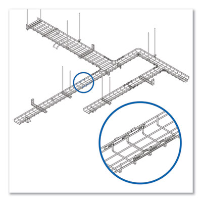 Tripp Lite Fast Docking Coupler Bar for Wire Mesh Cable Trays, Black, 50/Pack, Ships in 7-10 Business Days (SRWBTLCPLRBR)