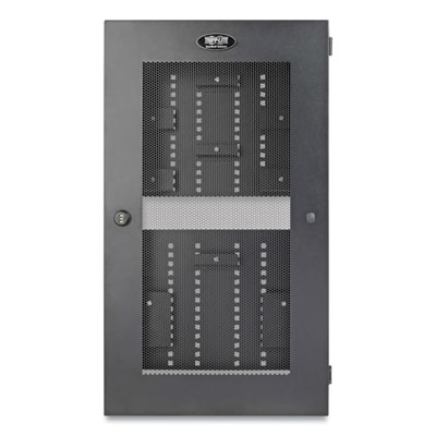 Tripp Lite SmartRack Low-Profile Vertical-Mnt Switch-Depth Wall-Mnt Structured Wiring Enclosure,3U,150lb Cap,BK,Ships in 7-10 Bus Days (SRWF6UMOD)