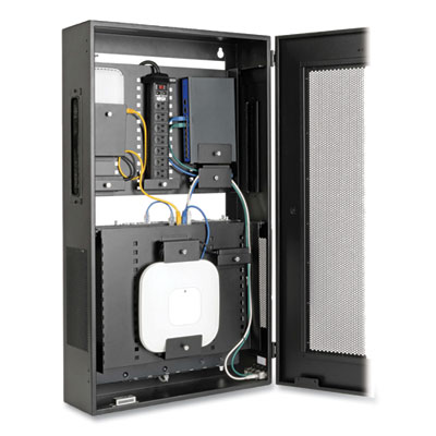 Tripp Lite SmartRack Low-Profile Vertical-Mnt Switch-Depth Wall-Mnt Structured Wiring Enclosure,3U,150lb Cap,BK,Ships in 7-10 Bus Days (SRWF6UMOD)