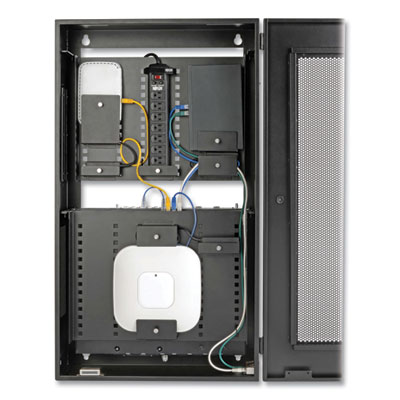Tripp Lite SmartRack Low-Profile Vertical-Mnt Switch-Depth Wall-Mnt Structured Wiring Enclosure,3U,150lb Cap,BK,Ships in 7-10 Bus Days (SRWF6UMOD)