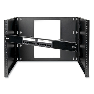 Tripp Lite Wall-Mount Bracket for Small Switches and Patch Panels, 8U, 35 lbs Capacity, Black, Ships in 7-10 Business Days (SRWO8UBRKT)