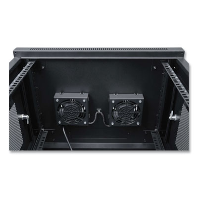 Tripp Lite SmartRack 2-Fan Wall-Mount Roof Fan Kit, 210 CFM, Black, Ships in 7-10 Business Days (SRXFANWM)