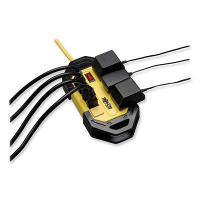 Tripp Lite Eight-Outlet 1,800W Safety Power Strip, 25 ft Cord, Black/Yellow, Ships in 7-10 Business Days (TLM825GF)