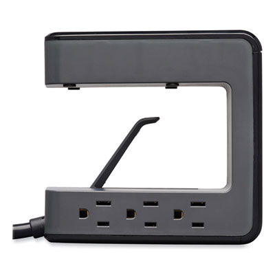 Tripp Lite Safe-IT Six-Outlet Clamp Surge Protector, 6 AC Outlets, 8 ft Cord, 1,080 J, Black, Ships in 7-10 Business Days (TLP648UCBAM)