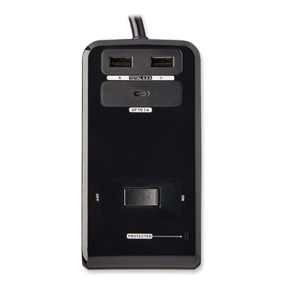 Tripp Lite Safe-IT Six-Outlet Clamp Surge Protector, 6 AC Outlets, 8 ft Cord, 1,080 J, Black, Ships in 7-10 Business Days (TLP648UCBAM)