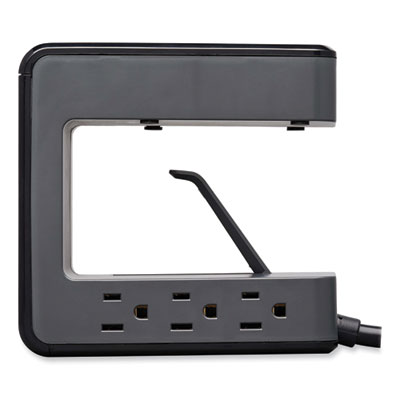 Tripp Lite Safe-IT Six-Outlet Clamp Surge Protector, 6 AC Outlets, 8 ft Cord, 1,080 J, Black, Ships in 7-10 Business Days (TLP648UCBAM)