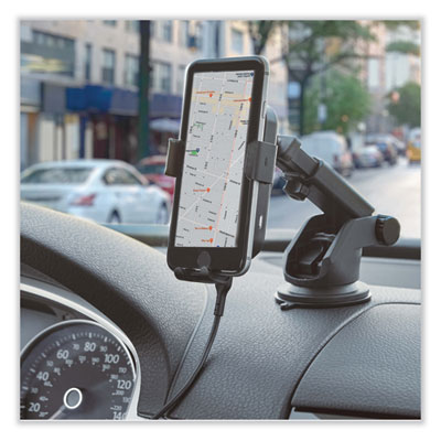 Tripp Lite Wireless Car Charger, Qi Wireless Charging, Black, Ships in 7-10 Business Days (TRPU280CQ01)