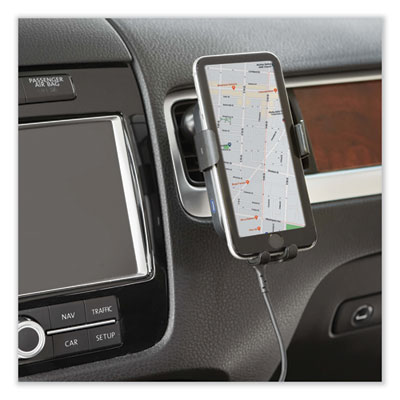 Tripp Lite Wireless Car Charger, Qi Wireless Charging, Black, Ships in 7-10 Business Days (TRPU280CQ01)