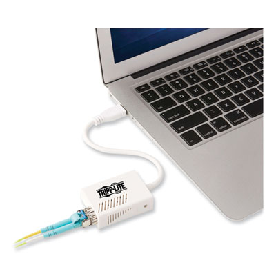 Tripp Lite USB 3.0 to LC Multimode Fiber Optic Transceiver Ethernet Adapter, White, Ships in 7-10 Business Days (U336MMF1GLC)