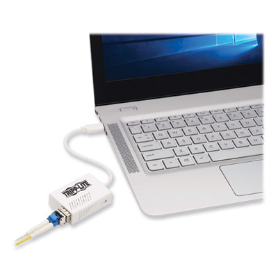 Tripp Lite USB-C 3.1 to LC Singlemode Fiber Optic Transceiver Gigabit Ethernet Adapter, White, Ships in 7-10 Business Days (U436SMF1GLC)