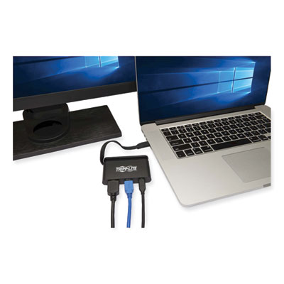 Tripp Lite USB-C Multiport Adapter with 4K HDMI, USB-A, Self-Storing Cable, and 100 W PD Charging, Black, Ships in 7-10 Business Days (TRPU444T6NH4UBC)